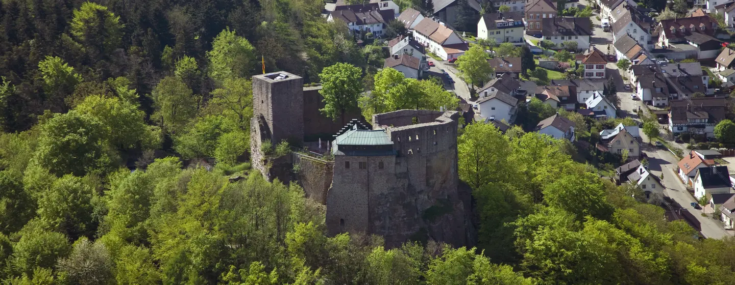 Château-fort d'Alt-Eberstein, Vue aérienne